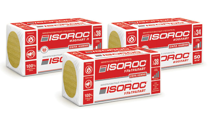 Базальтовая вата Изорок (Isoroc)  УЛЬТРАЛАЙТ