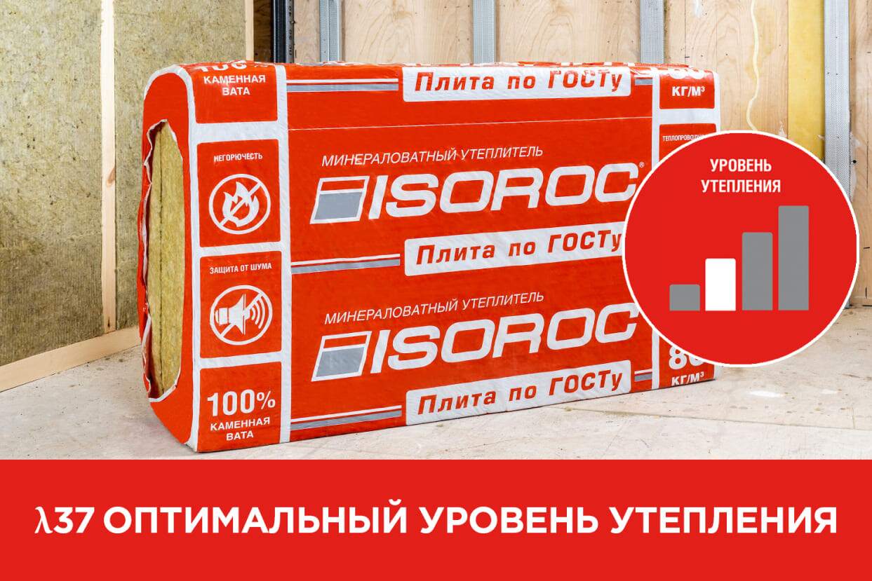 Утеплитель ISOROC ПЛИТА по ГОСТу